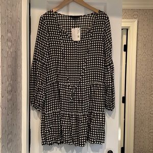 Women’s black and white gingham sanctuary dress